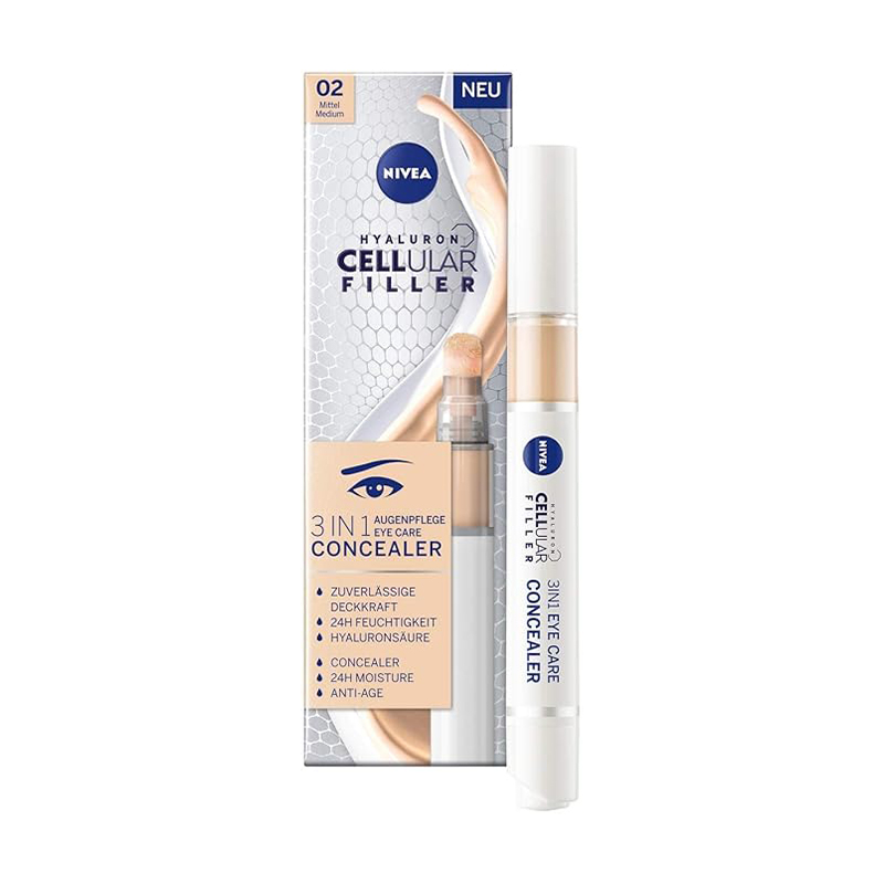 کانسیلر (3در1)ضدچروک+آبرسان NIVEA 3IN1 CONCEALER 02 MITTEL