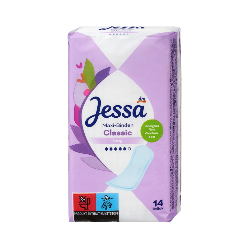 نوار بهداشتی مخصوص شب با جذب بالا 14 عددی jesaa maxi-binden classic