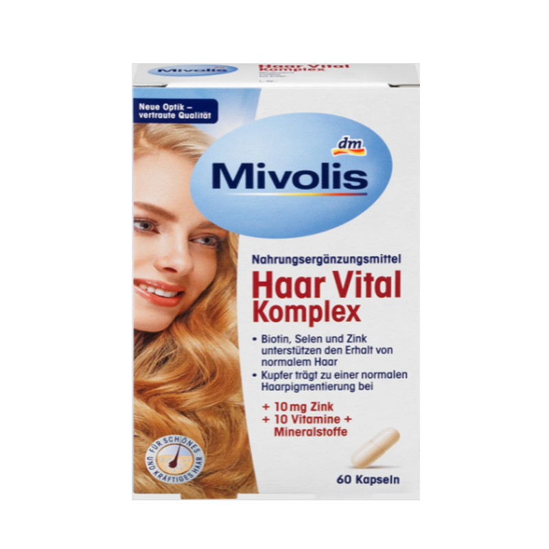 کپسول تقویتی 60 عددی مو Mivolis Haar Vital Komplex