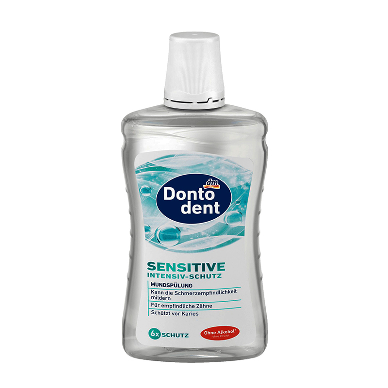 دهان شویه مراقبت کننده شدید از پوسیدگی مخصوص دندانهای حساس Donto dent SENSITIVE INTENSIV SCHUTZ 6X