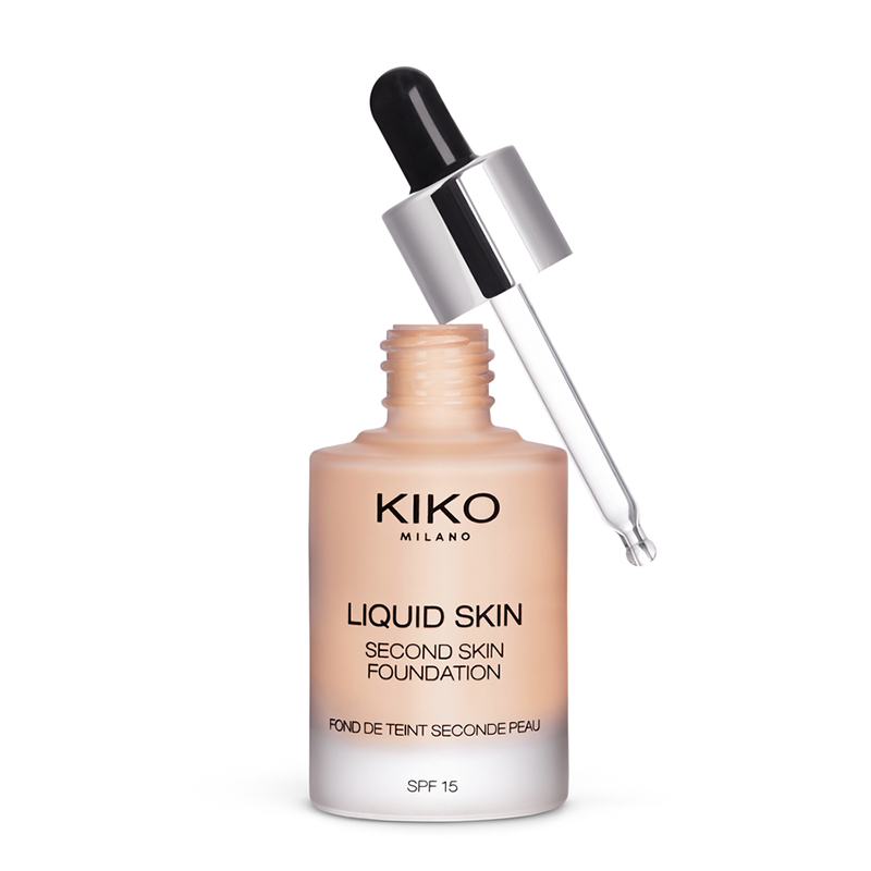 کرم پودر مایع با پوشش فوق العاده بالا حاوی ضد آفتاب kiko milano Liquid skin Foundation  N5 spf 15