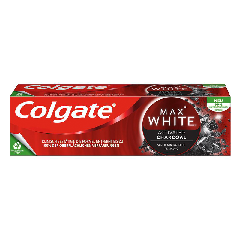 خمیر دندان زغالی فوق العاده سفید کننده Colgate CHARCOAL MAX  WHITE