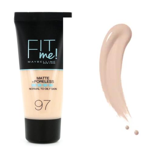 کرم پودر مخصوص پوست نرمال تا چرب MAYBELLINE FIT me 097 تست