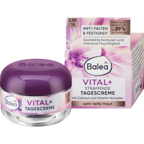 کرم ضد چروک حاوی کلسیم و ویتامین کمپلکس مخصوص روز مناسب سن 50تا70 Balea VITAL+ TAGESCREME