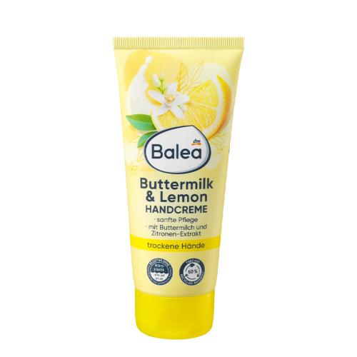کرم مرطوب کننده دست با عصاره لیمو مخصوص پوست خشک Balea HANDCREME BUTTERMILK & LEMON