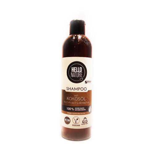 شامپو بدون سولفات و گیاهی رطوبت رسان و ترمیم کننده حاوی روغن نارگیل HELLO NATURE KOKOSOL