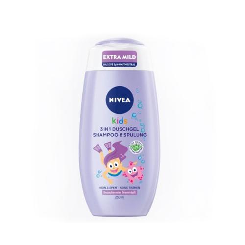 شامپو سه کاره کودک NIVEA KIDS 3 IN 1 DUSCHGEL & SHAMPOO & SPULUNG Bezaubernder Beerenduft