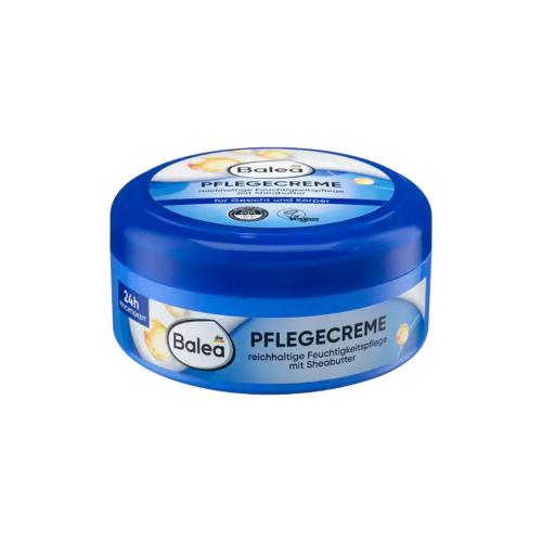 کرم کاسه ای مرطوب کننده دست و صورت حاوی کره شیا و روغن بادام با ماندگاری 24 ساعته balea pflege crème