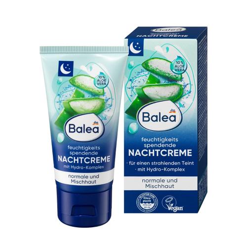کرم مرطوب کننده صورت مخصوص پوست های نرمال +مختلط تا چرب  balea nacht crème alove vera