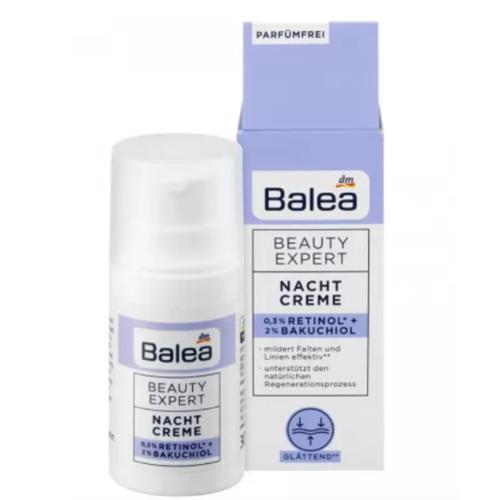 کرم لیفت و ضدچروک حاوی رتینول و باکوچیول مخصوص شب balea beauty expert nacht crème