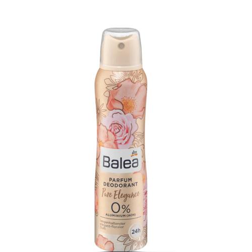 اسپری دئودورانت فاقد آلومینیوم رایحه گل های بهاری با ماندگاری 24 ساعته balea parfum deodorant pure elegahce