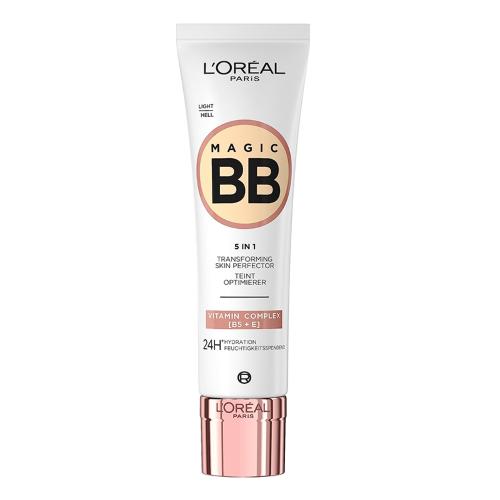 بی بی کرم 5 در 1 با پوشانندگی عالی و آبرسانی 24 ساعته حاوی ویتامین کمپلکس B5 و E رنک روشن loreal bb crème