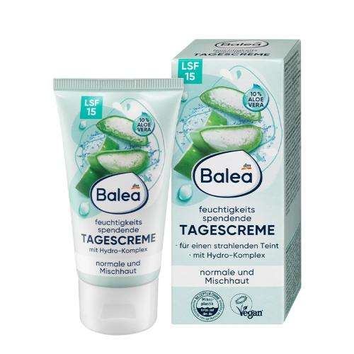 کرم مرطوب کننده تخصصی صورت باله آ مخصوص پوست های نرمال +مختلط تا چرب balea tag crème aloe vera