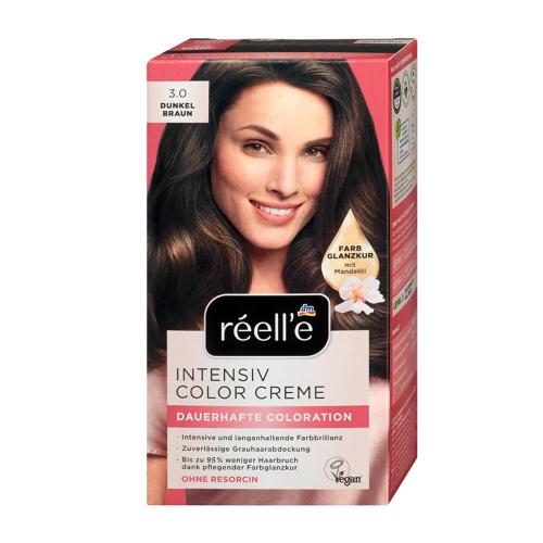 رنگ مو قهوه ای تیره reelle dunkel braun 3.0
