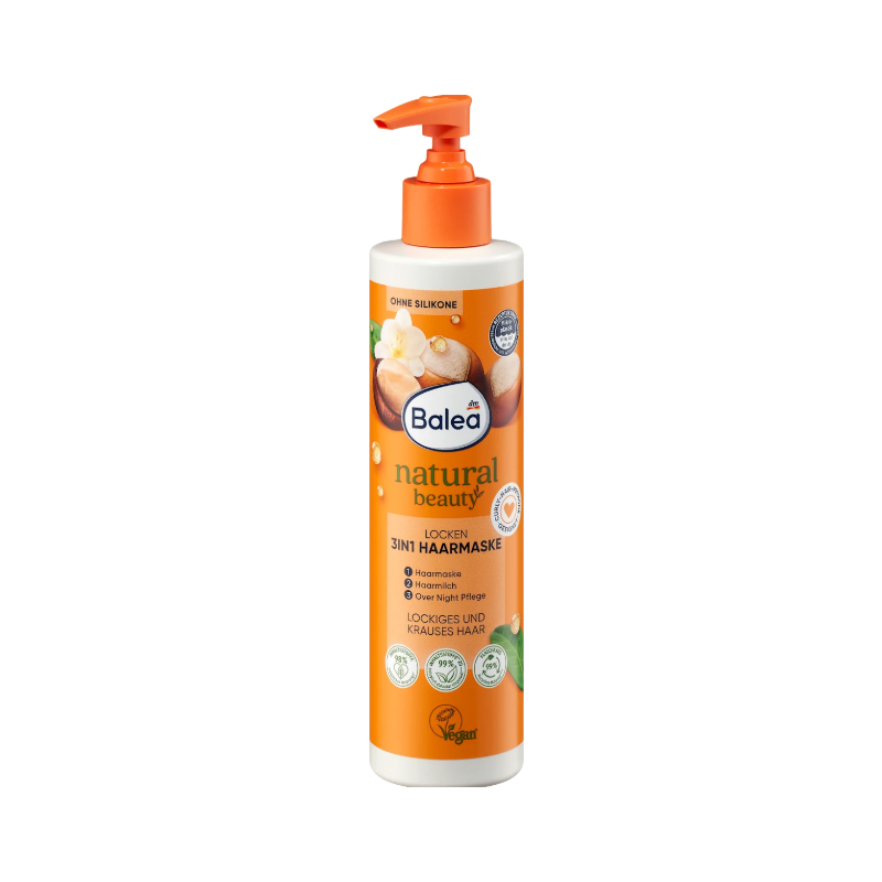 ماسک 3 در 1 مخصوص موهای فر balea natural beauty 3in1 locken haarmaske