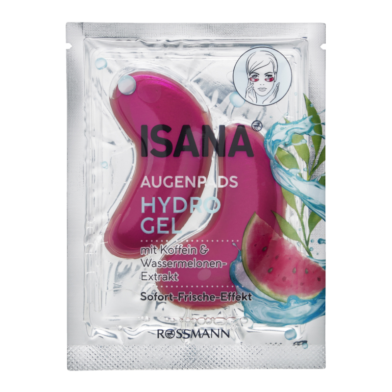 پچ زیر چشم حاوی کافئین و عصاره آب هندوانه isana hydrogel