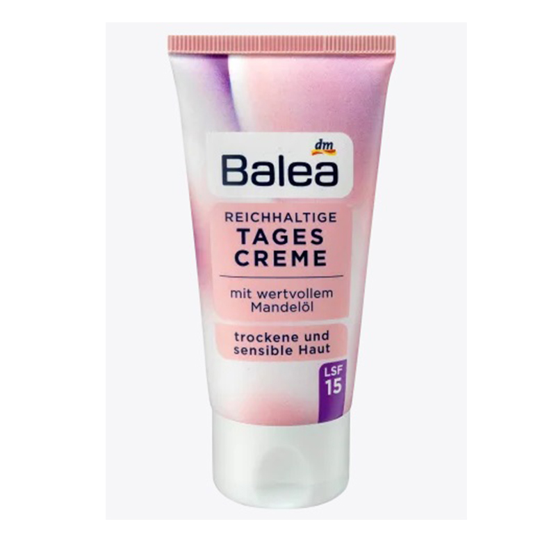 کرم مرطوب کننده صورت مخصوص روز مناسب پوست خشک و حساس  balea tages crème trockene & sensible