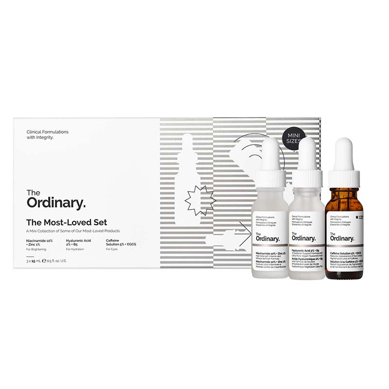 پک سرم های محبوب اوردینری   the ordinary -niacinamid 10percent- hyaloronic acid 2percent - caffeine 5 percent