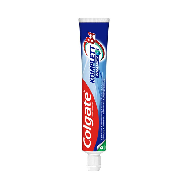 خمیر دندان  خنک کننده با رایحه نعناع مدل 8 در 1 برای مصرف روزانه Colgate KOMPLETT 8 IN 1 EXTRA FRISCH