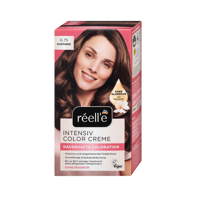 رنگ مو فندقی  reelle INTENSIV COLOR CREME 6.75