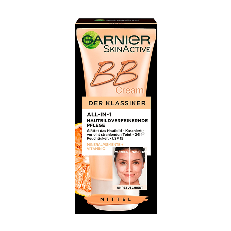 کرم پودر ALL IN 1 رنگ تیره مخصوص پوست خشک GARNIER BB cream MITEL