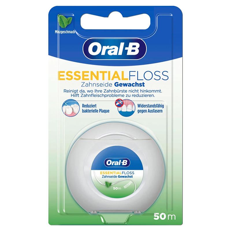 نخ دندان رایحه نعناعی ضد باکتری دندان oral B essential floss