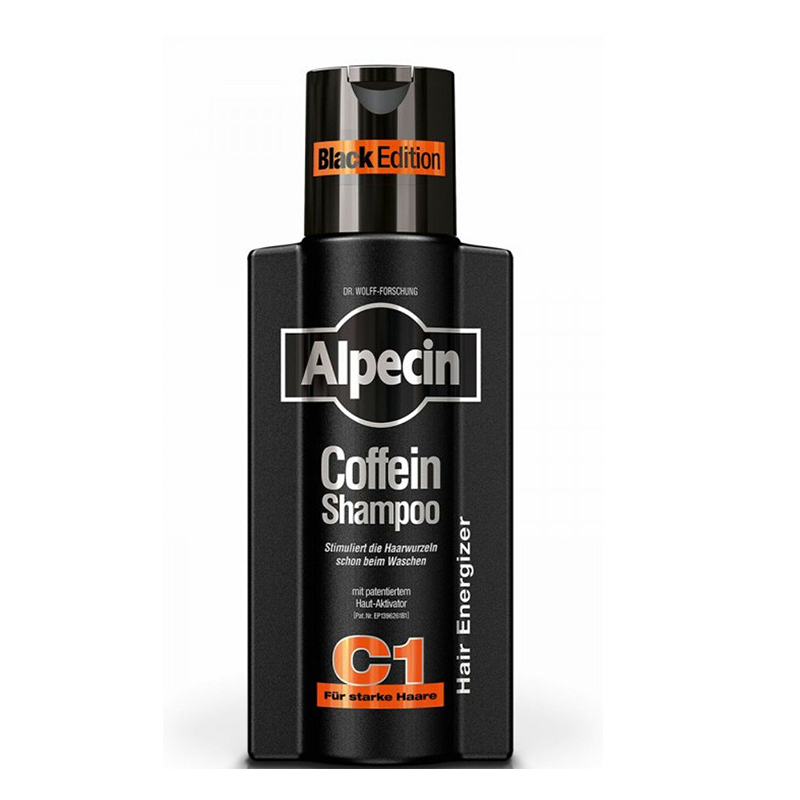 شامپو ضد ریزش آلپسین مخصوص موهای چرب کوچک مسافرتی Alpecin black Edition C1 75ml