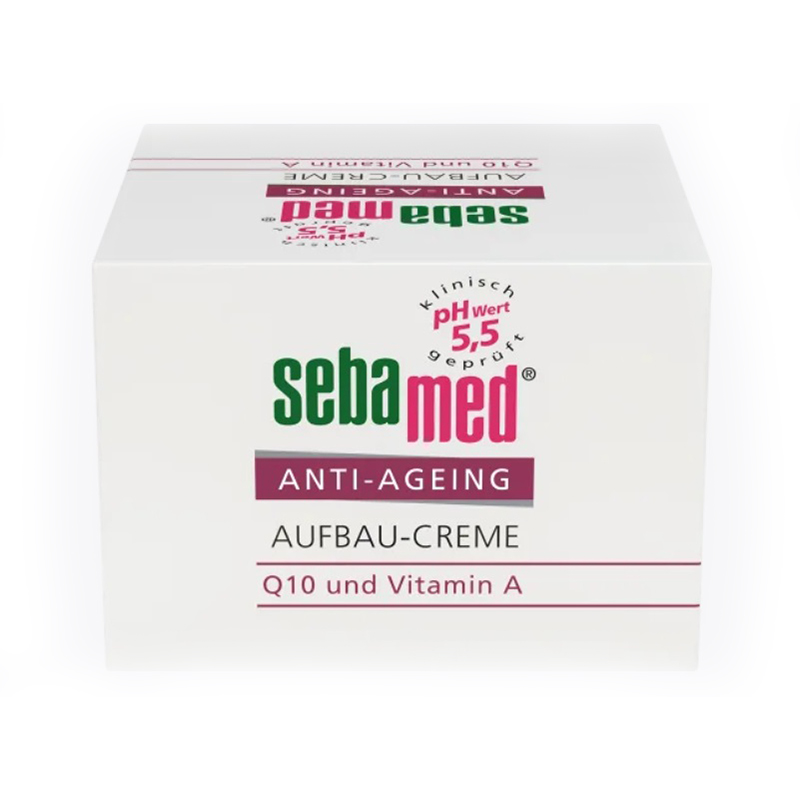 کرم ضد چروک حاوی آنزیم Q10 و ویتامین A مخصوص انواع پوست sebamed anti ageing crème