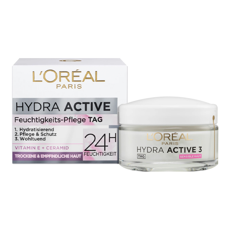 کرم روز مرطوب کننده و آبرسان 24ساعته loreal hydra active