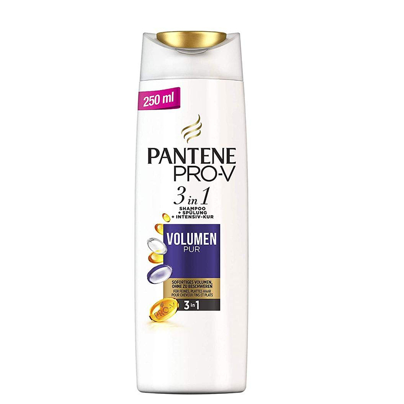 شامپو (شامپو+نرم کننده+ماسک مو)مخصوص موهای ضعیف و نازک PANTENE PRO-V VOLUMEN PUR 3 in 1