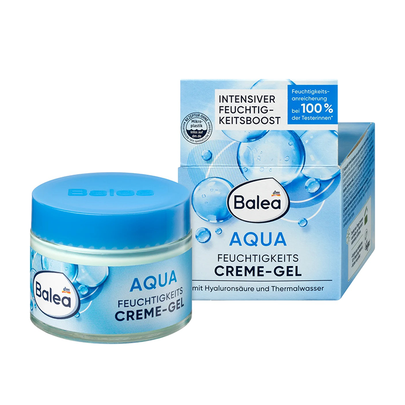 کرم ژل مرطوب کننده و آبرسان حاوی عصاره جلبک مخصوص پوست خشک Balea AQUA CREME-GEL