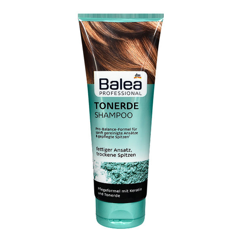 شامپو خاک رس مخصوص کف سر چرب و موهای خشک حاوی سرم کراتین Balea TONDER SHAMPOO