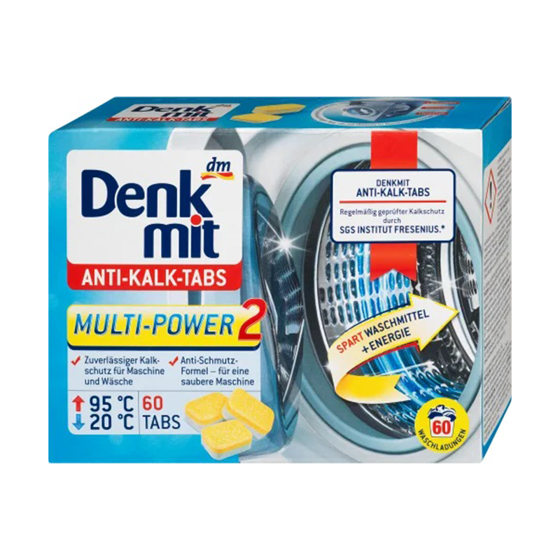 قرص جرمگیر ماشین لباسشویی 60 عددی Denk mit ANTI-KALK-TABS