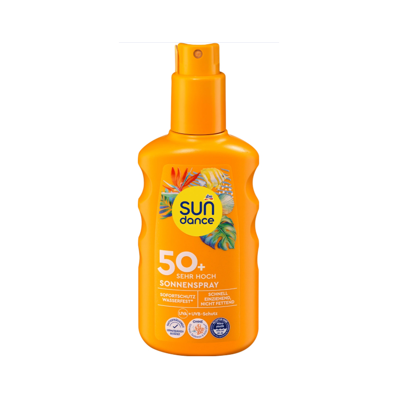ضد آفتاب پمپی فلوئیدی ضد آب فاقد چربی SUNDANCE SONNENSPRAY SPF50 200ML