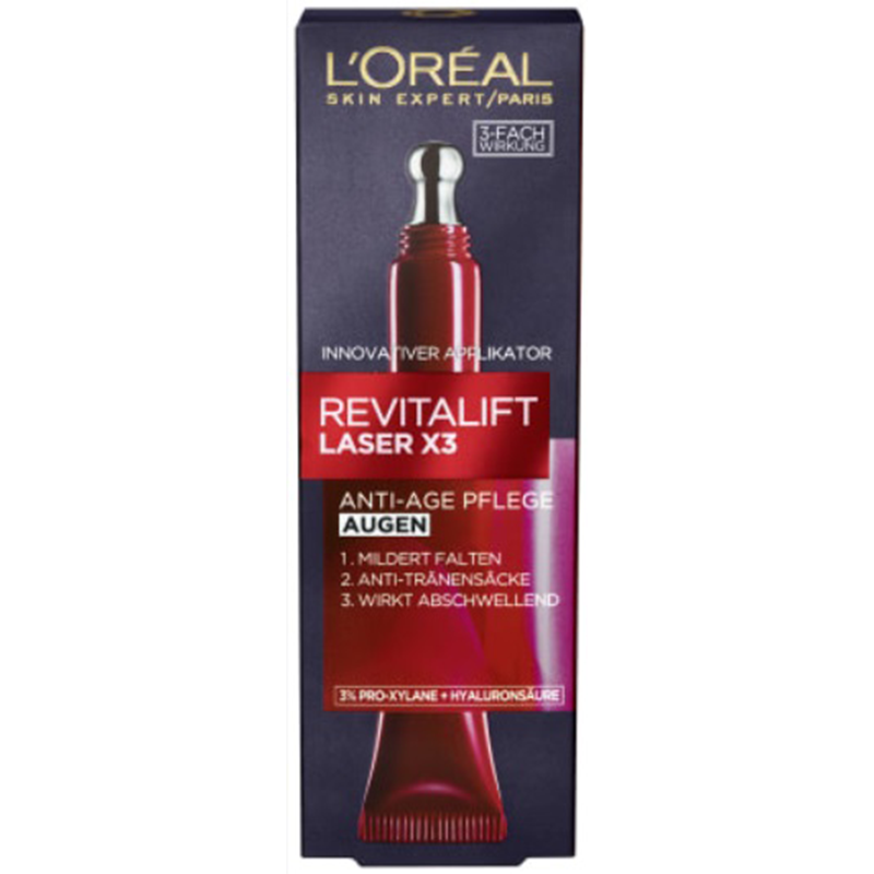 کرم دور چشم ضد چروک حاوی رتینول و آبرسان و ویتامین سی LOREAL REVITALIFT LASER X3