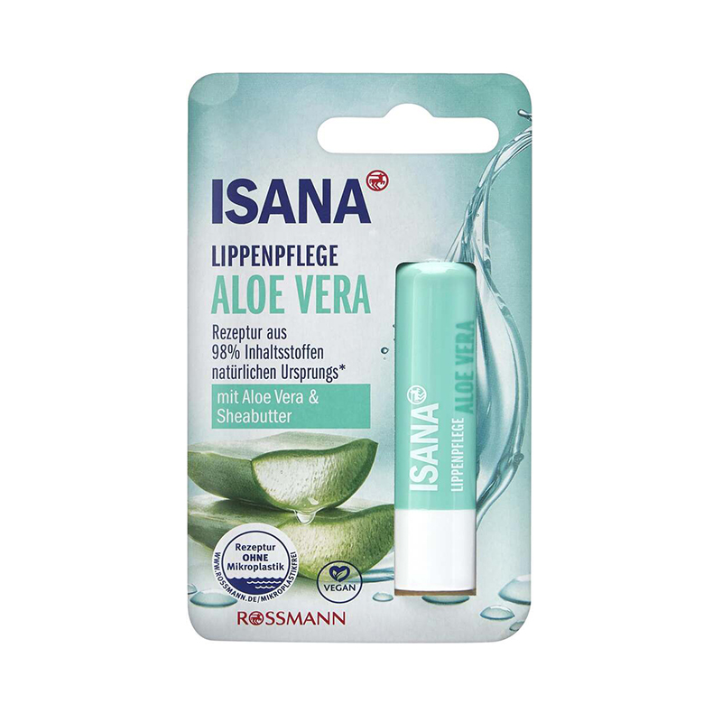 بالم لب رایحه آلوئه ورا رطوبت رسان و جلوگیری از خشکی لب ISANA LIPPENPFLEGE ALOE VERA