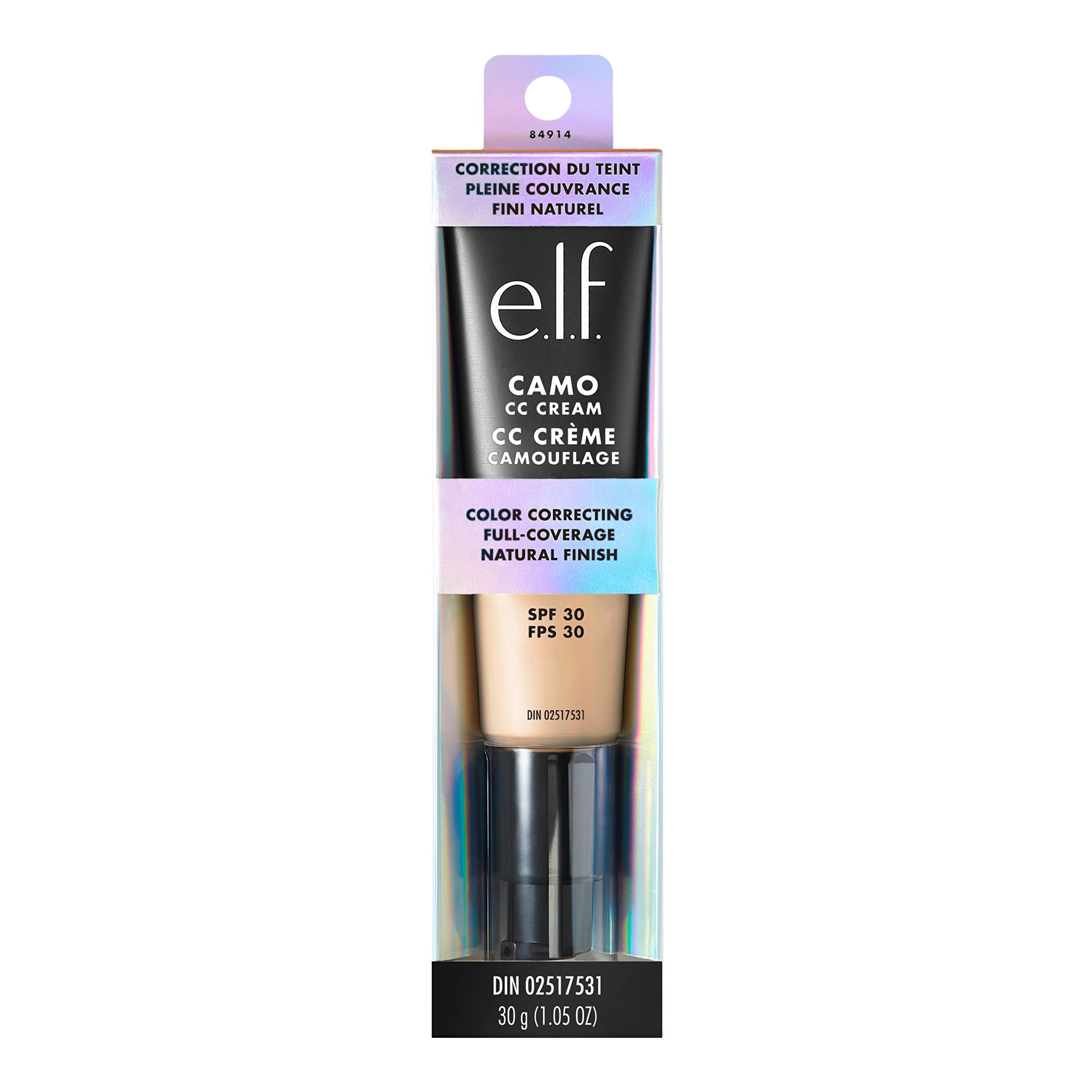 سی سی کرم حاوی کلاژن و پپتاید و نیاسینامید elf camo cc cream light spf30