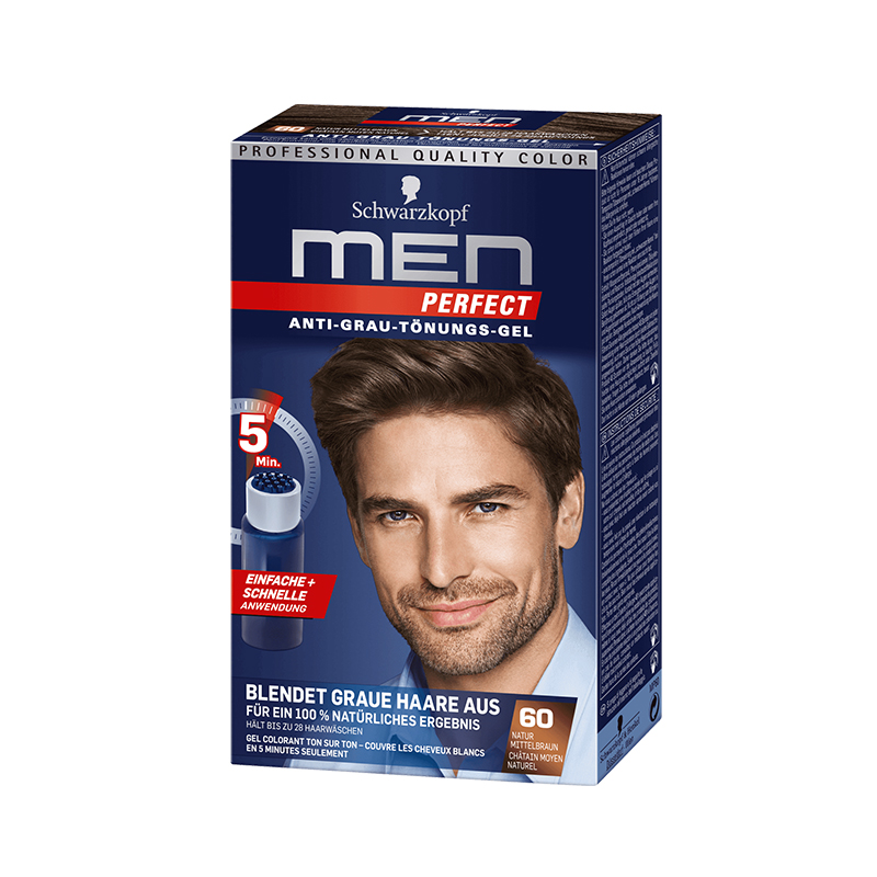 رنگ موی آقایان Schwarzkopf men PREFECT ANTI-GRAU-TONUNGS-GEL 60