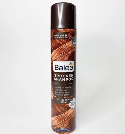 اسپری شامپو خشک مناسب موهای رنگ تیره balea trocken shampoo