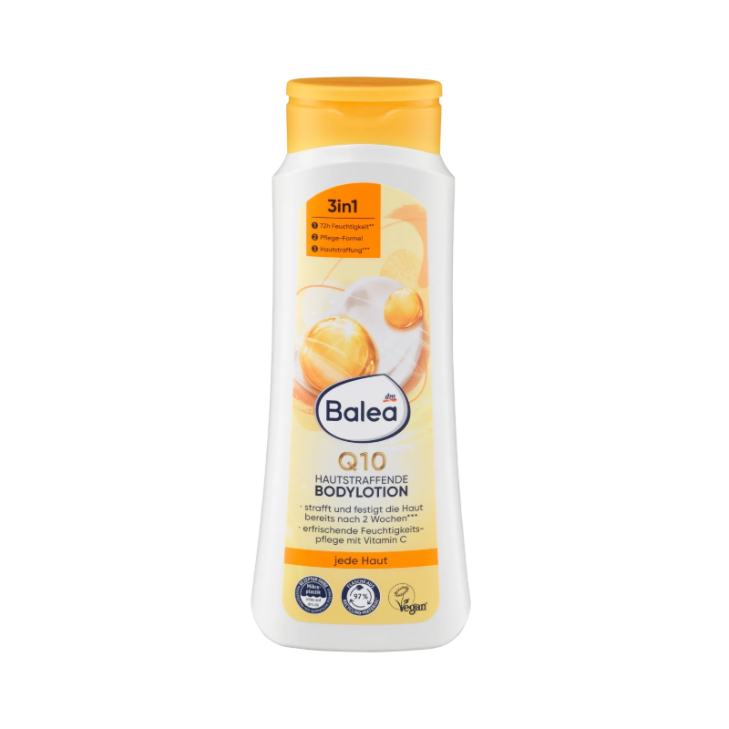 لوسیون بدن ضدچروک پوست حاوی ویتامین C مخصوص انواع پوست balea bodylotion q10