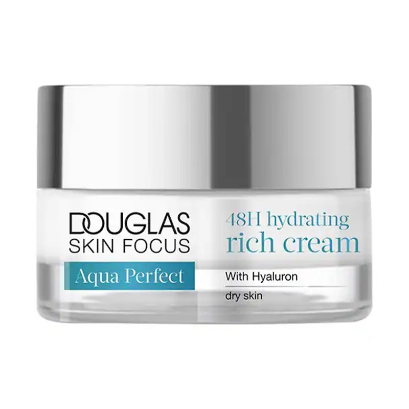 کرم آبرسان مناسب پوست خشک  douglas aqua perfect 48h hydrating rich cream 50ml