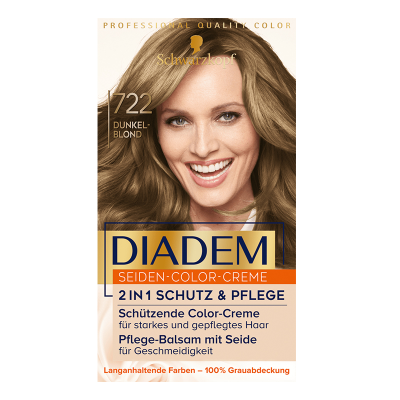 رنگ مو بلوند تیره DIADEM SEIDEN-COLOR-CREME 722