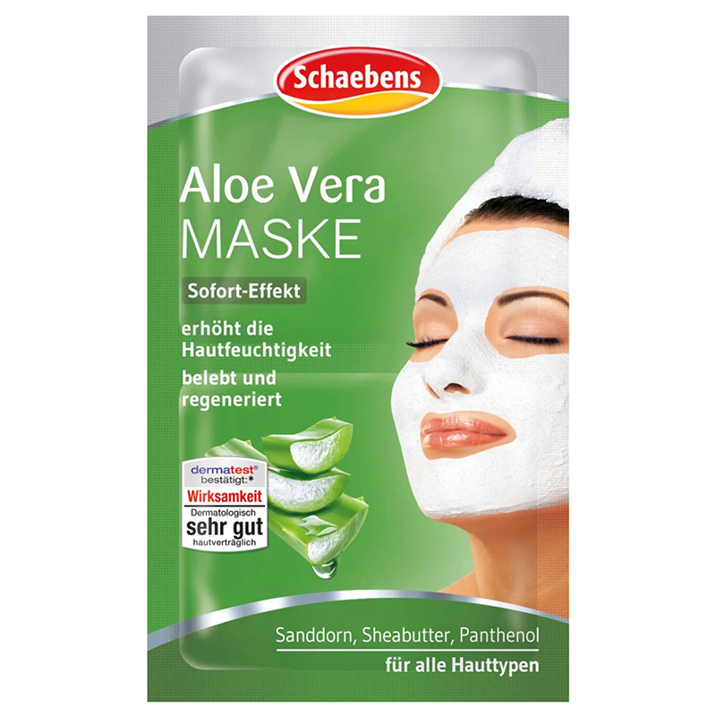 ماسک صورت رطوبت رسان و آبرسان قوی حاوی آلوئه ورا Schaebens Aloe Vera MASKE