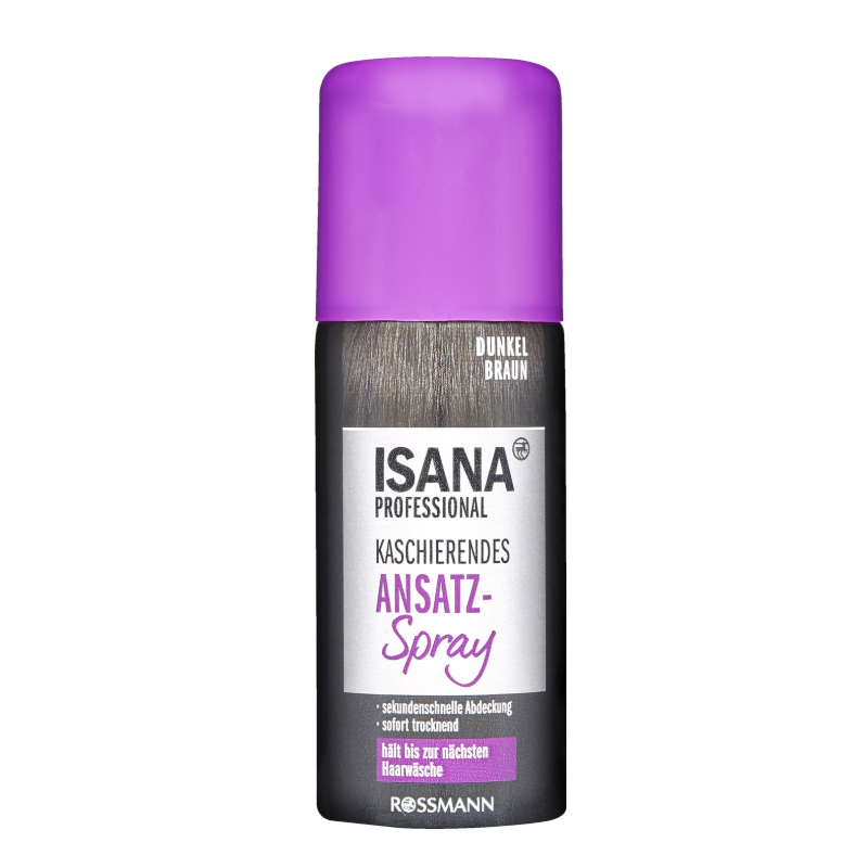 اسپری رنگ ریشه مو قهوه ای تیره isana ansatz spray