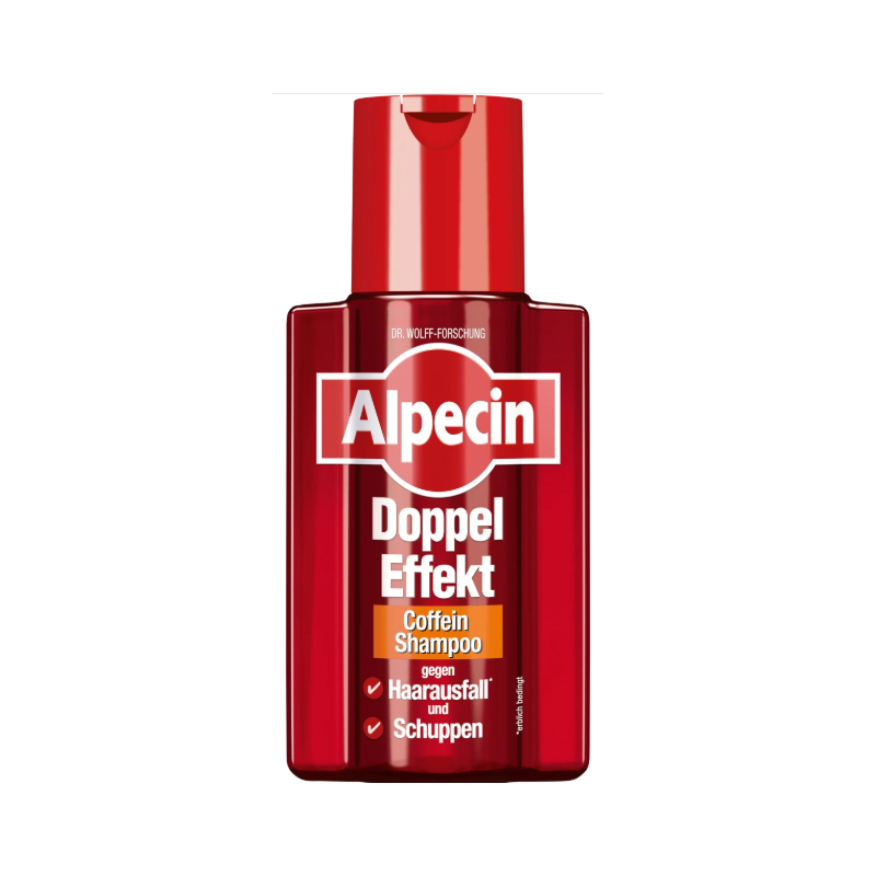 شامپو ضد ریزش و ضد شوره حاوی کافئین  alpecin doppel effekt 200ml