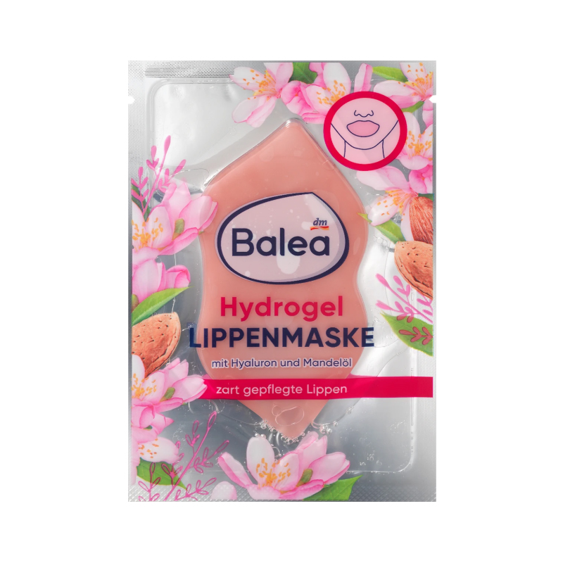 پچ لب حاوی هیالورون و روغن بادام balea hydrogel lippenmaske
