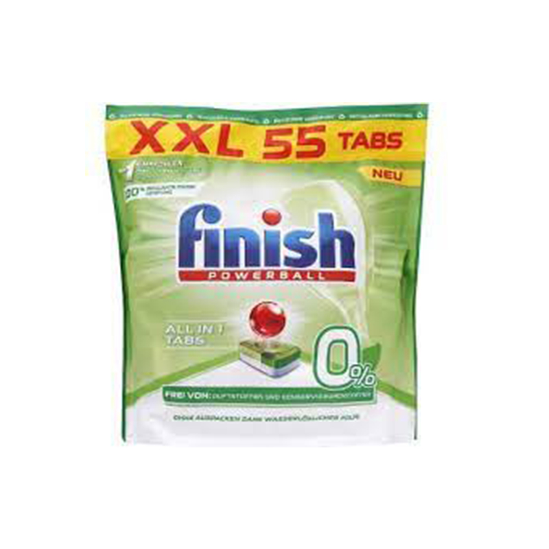 قرص  55 عددی ماشین ظرفشویی بدون فسفات finish ALL IN 1 TABS