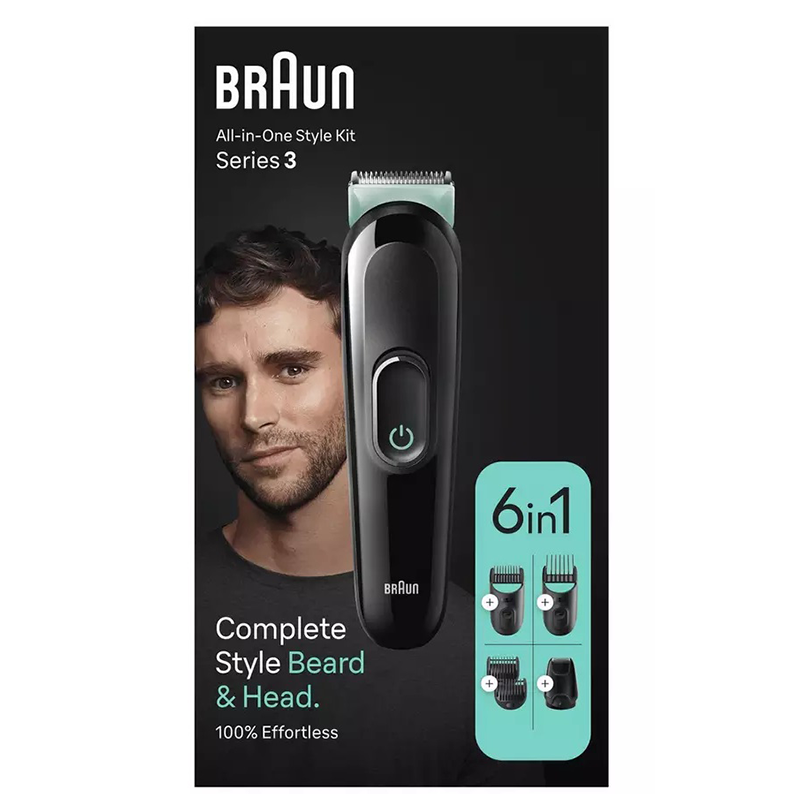 ماشین ریش تراش مخصوص سر و صورت سری 3 مدل 6 در 1 braun complete style beard & head