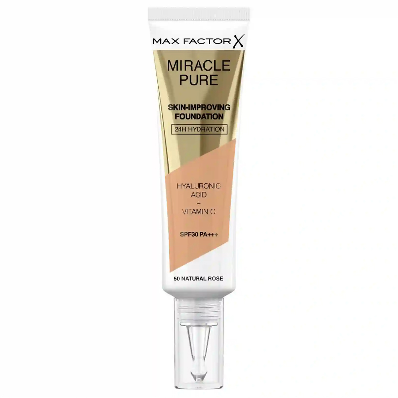 کرم پودر حاوی آبرسان و ویتامین سی حاوی ضد آفتاب MAX FACTOR MIRACLE PURE N50 SPF30