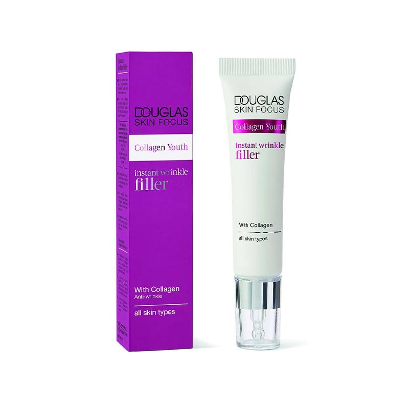 کرم ضد چروک و پر کننده خط اخم و لبخند و دورچشم حاوی کلاژن douglas collagen youth instant wrinkle filler 15 ml